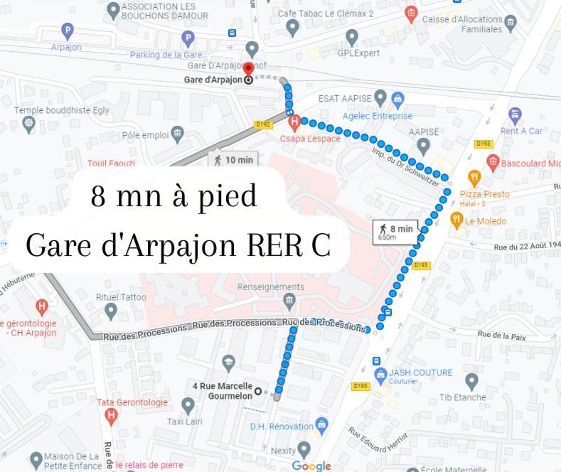Disponible - Appartement Entier Neuf - 8Mn A Pied Rer C Paris, Parking Rue Gratuit, En Face Hopital D'Arpajon, Balcon Prive, Matelas Bultex 160X200, Ascenseur, Acces Pmr, Centre Ville A Pied エクステリア 写真